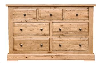 Hampton Abbey Oak 4 + 3 chest of drawers
