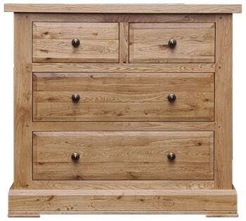 Hampton Abbey Oak 2 + 2 chest of drawers
