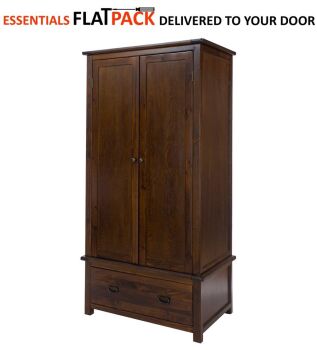 BOSTON HIGHLAND DARK WARDROBE ESSENTIALS FLAT PACK This award winning flat pack furniture is delivered (FREE)** to your door ready to assemble
