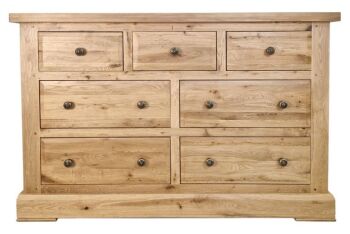 Hampton Abbey Oak 4 + 3 chest of drawers