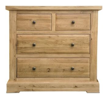 Hampton Abbey Oak 2 + 2 chest of drawers