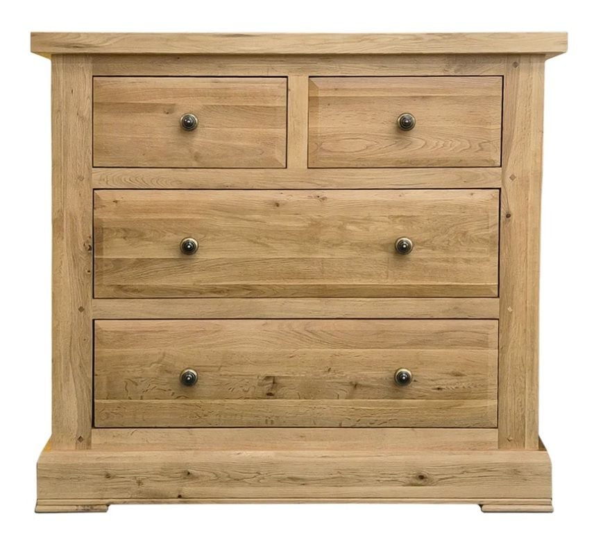 Hampton Abbey Oak 2 + 2 chest of drawers