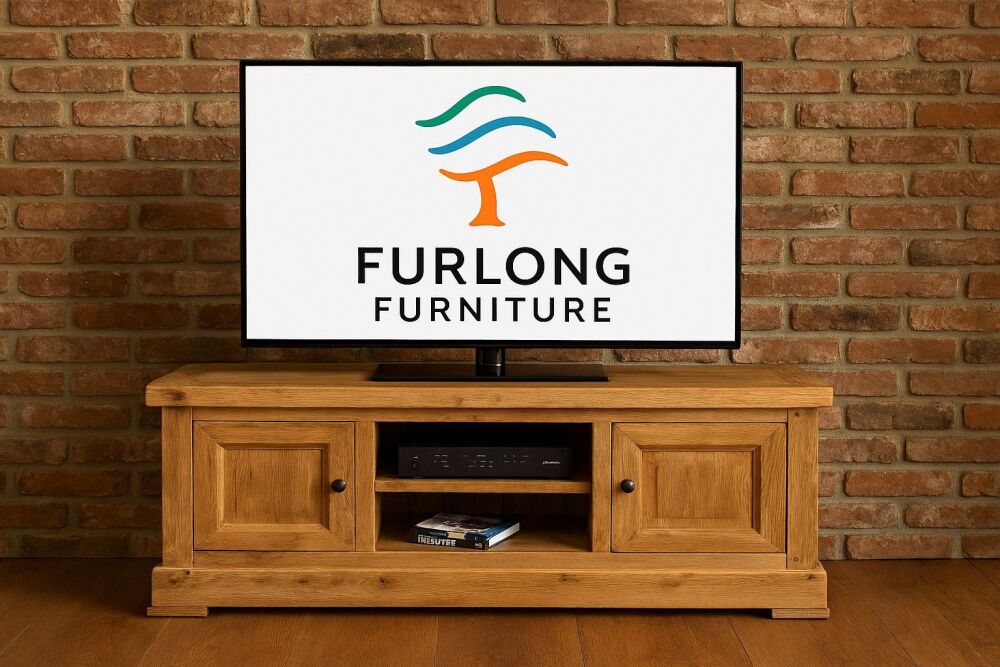 Hampton Abbey Oak TV Unit - Plasma TV Unit