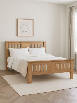 Hampton Abbey Oak 5' King size bed