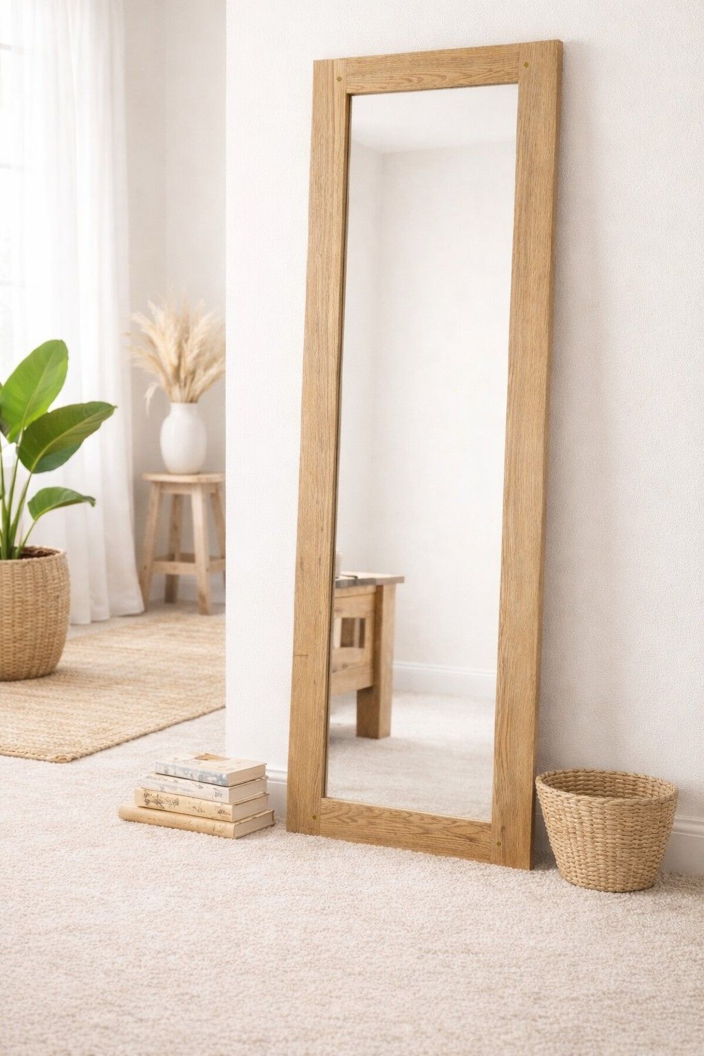 Hampton Abbey Oak Mirror