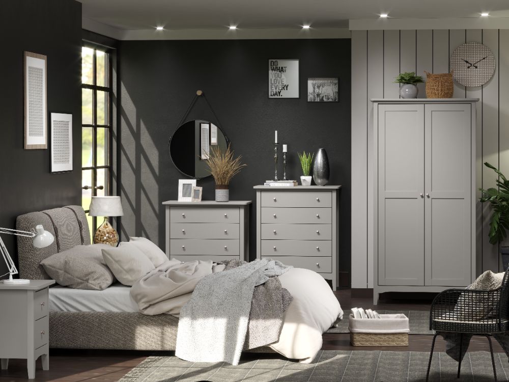 COMO GREY BEDROOM ESSENTIALS FLAT PACK