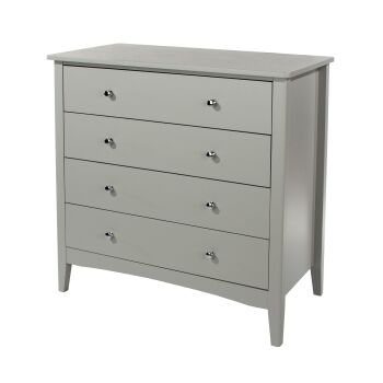 COMO GREY 4 DRAWER CHEST ESSENTIALS FLAT PACK This award winning flat pack furniture is delivered (FREE)** to your door ready to assemble
