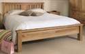 Quercus Oak Bed - 5' King-Size Slat - Low Foot End (also available with solid panel headboard)