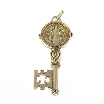 Catholic St. Benedict's key medal 