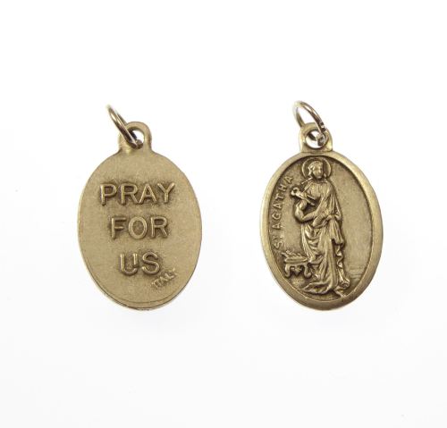 Silver St. Agatha medal 2cm
