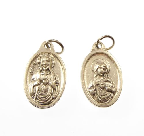 Rosay Medal - Twin Hearts - silver metal