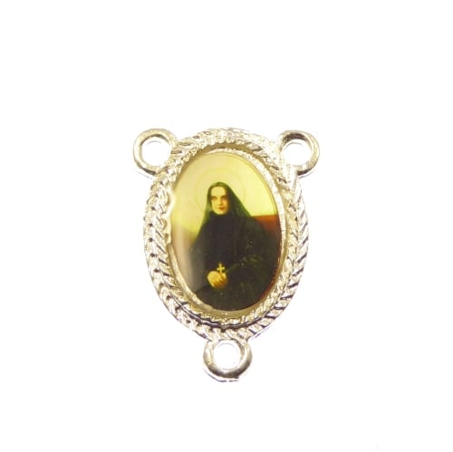 St. Francis Xavier silver center rosary finding 25mm