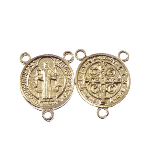 St. Benedict center 2cm rosary beads component