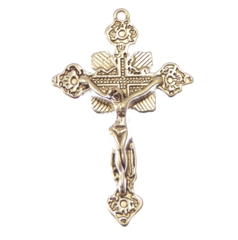 Shine big cross crucifix tibetan silver pendant