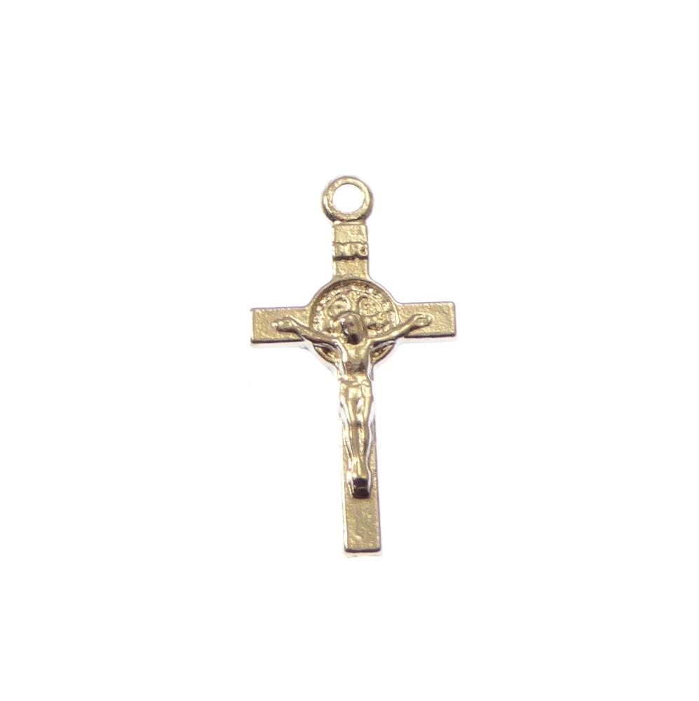 Wholesale St. Benedict silver plated crucifix cross x10