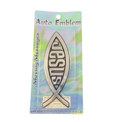 Car auto emblem solid sticker Christian jesus fish gift