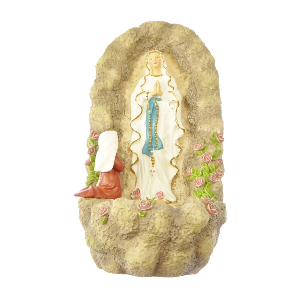 Our Lady of Lourdes Virgin Mary small Holy water font 6