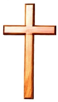 First Holy Communion 20cm wood cross John 6:35 wall hanging