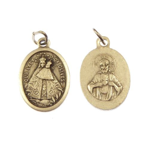 Our Lady of the Olives medal for rosary beads metal pendant