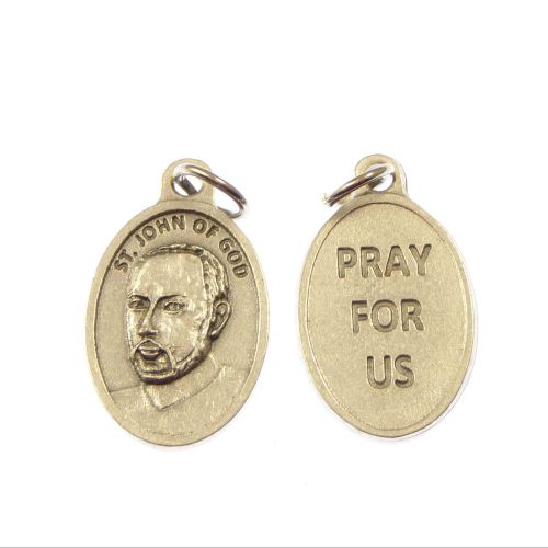 Silver St. John of God medal 2cm