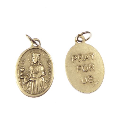 Silver St. Barbara medal 2cm