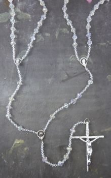 Lasso wedding rosary beads - Bicone glass