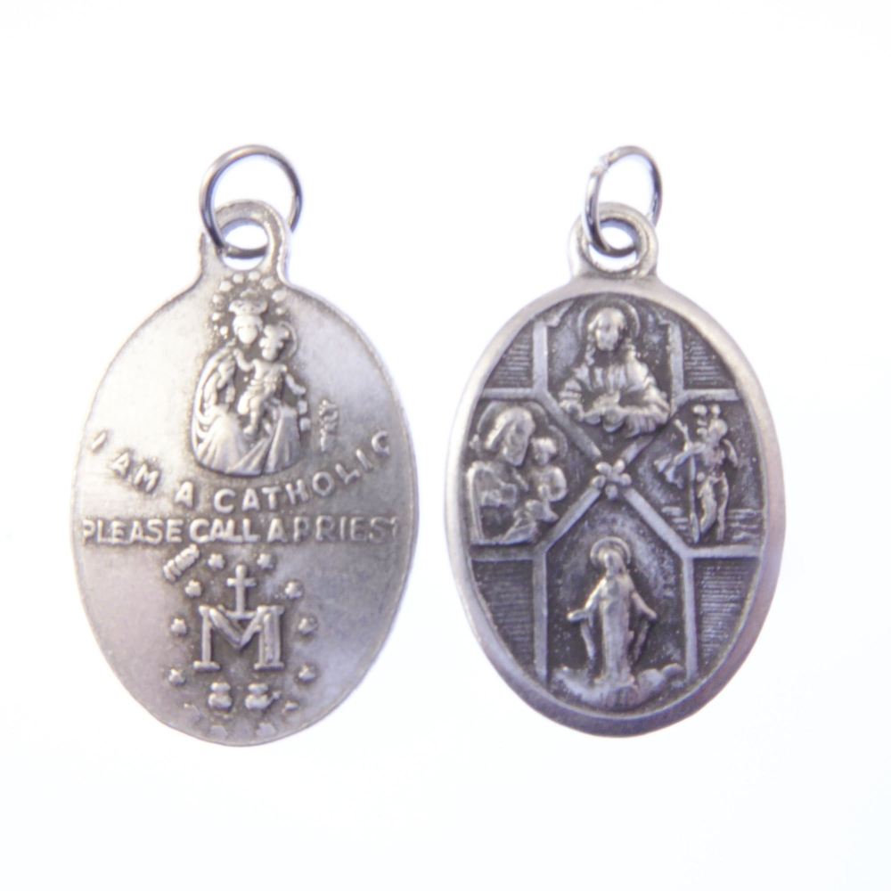Silver Four Way medal 2cm