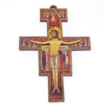 14.5cm wooden St. Francis of Assisi cross