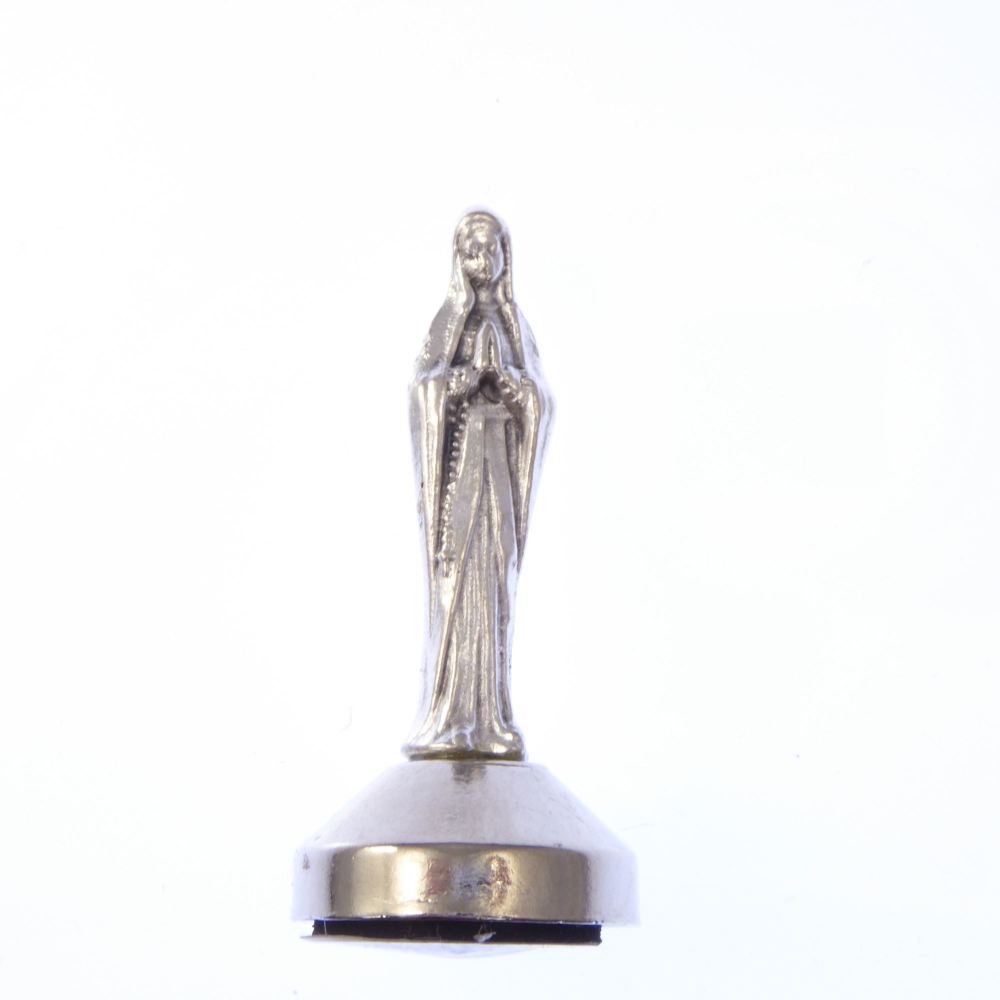 Catholic Lourdes car statue magnetic and adhesive 5cm
