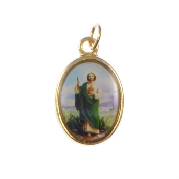Rosary medal - St. Jude of Thaddeus - gold