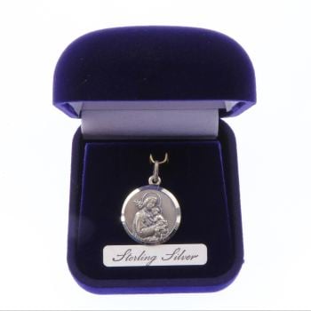 Sterling silver St. Joseph gift boxed medal 20mm