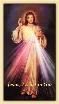 Divine Mercy - Jesus I trust in you prayer card