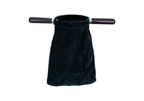 Dark green velvet church offering bag 14