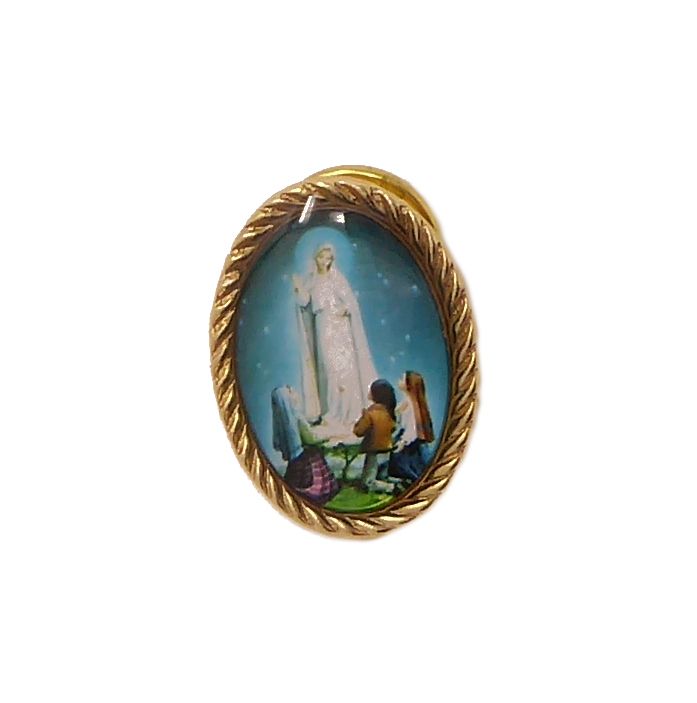Our Lady of Fatima pin badge button Catholic gift 2.4cm