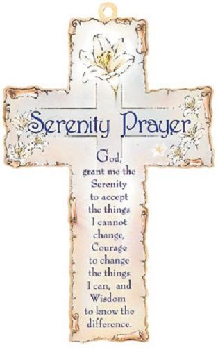 Catholic Serenity prayer 15cm cross wall hanging laser cut 6