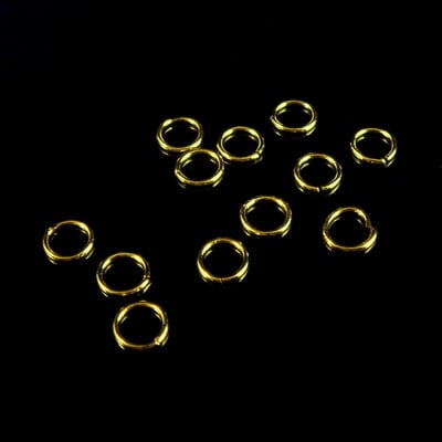 20 gold plated 6mm jump rings