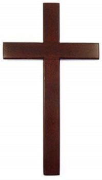 40cm wooden mahogany large wall hanging cross