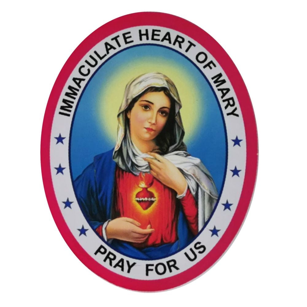 Immaculate Heart of Mary Double Sided Window Sticker 9.2cm