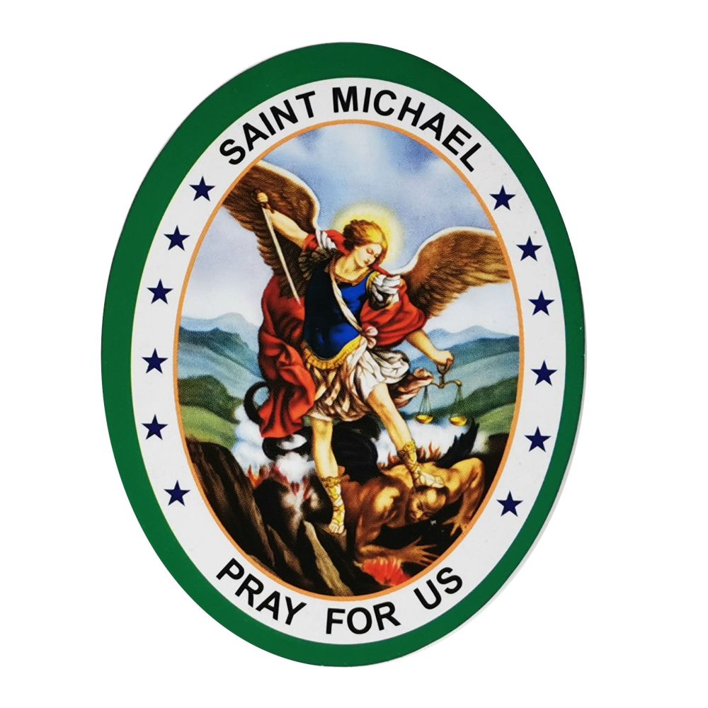 St. Michael Double Sided Window Sticker 9.2cm