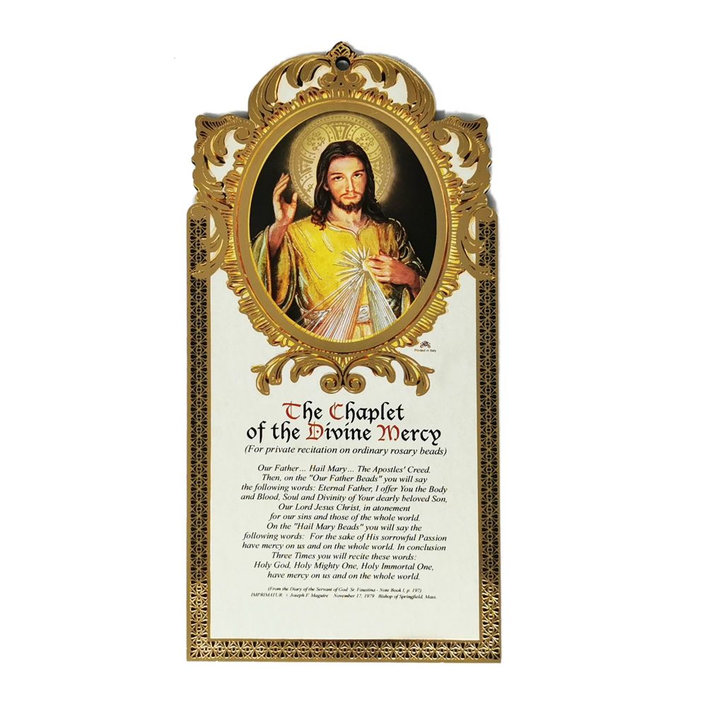 21cm The Chaplet of the Divine Mercy prayer wall plaque 
