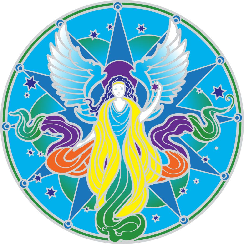 Guardian Angel Mandala Sun Catcher Sticker Sunseal for Windows and Doors 15