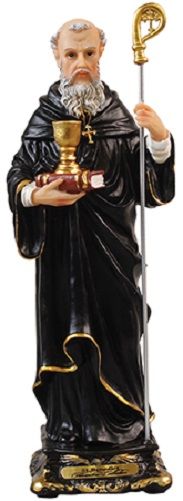 St. Benedict Statue 8 inch ornament resin figurine 12.5cm
