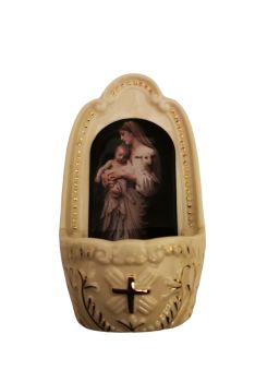 Virgin Mary small Holy water font 14cm The Innocence gift porcelain