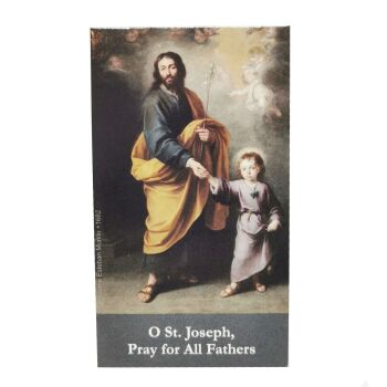 O St. Joseph pray for all fathers prayer card quotes 9cm wallet size
