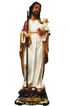 Good Shepherd Jesus 20cm statue ornament Catholic painted Saint figurine figure