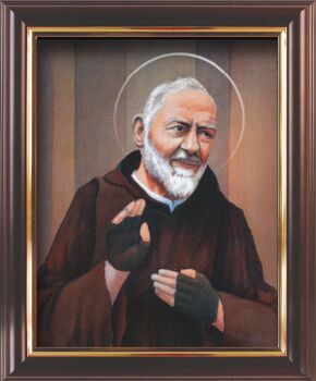 St. Padre Pio picture frame standing or hanging 30cm Catholic gift