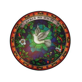 Peace on Earth suncatcher stained glass window sticker 14.5cm sun catcher dove