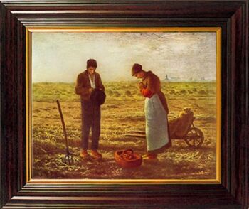 The Angelus by Jean-François Millet picture frame standing or hanging 30cm