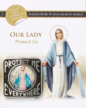 Our Lady of Grace Miraculous car plaque gift magnetic adhesive Protect me