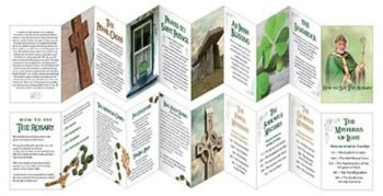 How to pray the rosary St. Patrick booklet foldable notelet instructions
